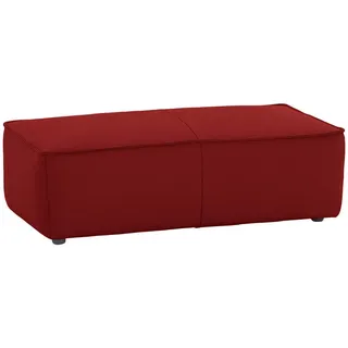 W.Schillig Hocker , Rot , Leder , Echtleder , Longlife-Leder , Uni , rechteckig , 120x39x60 cm , Goldenes M, Emas, Made in EU, Dgm , Wohnzimmer, Sessel, Hocker & Hockerbänke, Sitzhocker