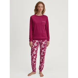 CALIDA Schlafanzug »Sweet Dreams« 2 tlg. Langarm, Rundhals, Interlock-Qualität, weich, bequem, pink