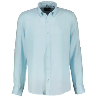 LERROS Leinenhemd, mit Button-Down-Kragen Lerros azure blue XL