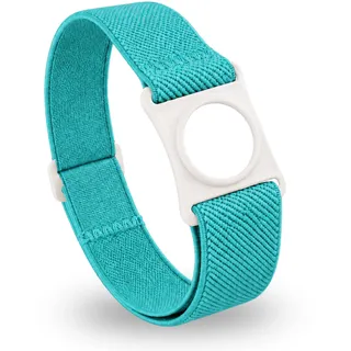 Diasticker® | Freestyle Libre 3 - Fixierband | Flexibel - Wasserfest - Starker Halt | Sensor-Schutz, Fixierung für Freestyle Libre Sensor | Halter: Weiß (Small: 18-25 cm, Türkis)