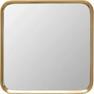 Kare Design Wandspiegel Vincenza, Gold, Spiegel, Schminkspiegel, mit Rahmen, Schlafzimmer, Wohnzimmer, Flur, 63x63 cm (L/B)