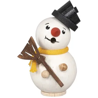 SAICO Mini-Räucherfigur Deko Holz Schneemann 8 cm
