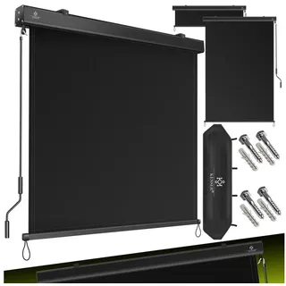 Kesser Aluminium Senkrechtmarkise 180 x 250 cm schwarz