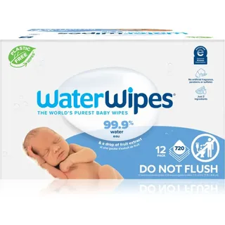 WaterWipes Baby Wipes 12 Pack sanfte Feuchttücher für Kleinkinder 12x60 St.