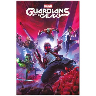 Grupo Erik Marvel Poster - Marvel Guardians of the Galaxy Poster - Kunstdruck - Deko Wohnzimmer oder Deko Schlafzimmer - Größe : 61 x 91, 5 cm - Marvel Fanartikel - Offizielle Lizenz