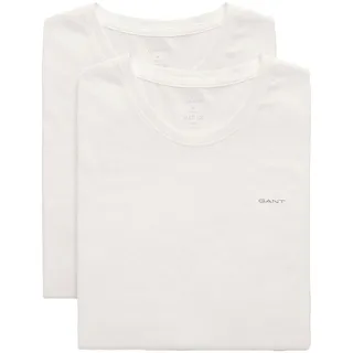 Gant T-Shirt »C-NECK T-SHIRT 2-PACK«, aus besonders weichem Material, weiß