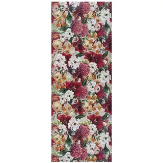 Atticgo Vinyl-Küchenteppich Rot Ricci 52/100 cm , Textil , Floral , Rechteckig , 52x100 cm , waschbar, antistatisch, leicht zusammenrollbar, rutschfeste Unterfläche , Teppiche und Böden, Teppiche, Teppichläufer, Küchenteppiche