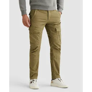 Cargohose PME LEGEND "Nordrop Stretch Twill", Herren, Gr. 36, Länge 36, grün (capulet olive), Twill, Obermaterial: 97% Baumwolle, 3% Elasthan, unifarben, regular fit knöchellang, Hosen Cargohose, mit Logo Stickerei