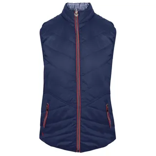 Island Green Insel Grün IGLVST2016 Womens Ultra Lite Reversible Gilet Vest Warmer, Navy/Himbeere, 16