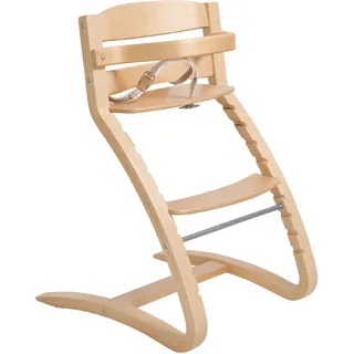 Roba Treppenhochstuhl 'Grow Up', Design Hochstuhl, moderner Holzhochstuhl mitwachsend vom Babyhochstuhl bis zum Jugendstuhl, Holz, natur