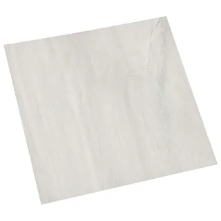 vidaXL Selbstklebende Bodenplanken Weiß und Holzfarbe 30,5 x 30,5 cm - Creme