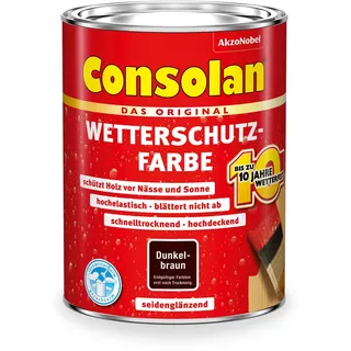 Consolan Wetterschutzfarbe Dunkelbraun 0,75 l
