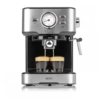 BEEM ESPRESSO-SELECT Espressomaschine silber mit Milchaufschäumer