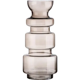 Casablanca by Gilde GILDE Deko große Vase aus Glas, - Herbst Deko Winter Weihnachten - Farbe: Braun Höhe 36 cm