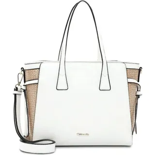 Tamaris Shopperbag Handtasche  Finja 33691 WeißL= 33 cm H= 33 cm W= 11 cm - Beige, Weiß