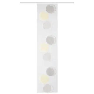 HOME WOHNIDEEN 84766 | REMONA Schiebegardine/Schiebevorhang, transparent mit Scherli, 245x60 cm, Farbe: (gelb)