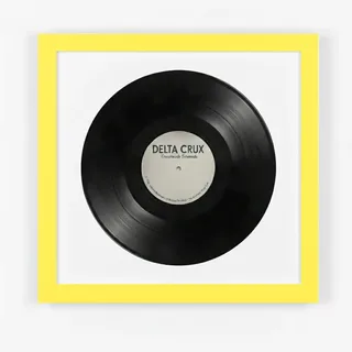 K-Möbel Vinyl Rahmen 40/40 für die Platte , Gelb , Holz , Rechteckig , 40x40 cm , Bilder & Rahmen, Bilderrahmen, Holzrahmen