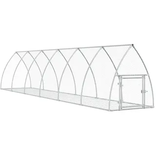 Hasenstall Silbern 600x105x120 cm Verzinkter Stahl - Silber