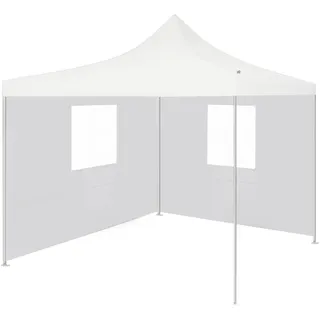 vidaXL Faltpavillon 3 x 2,91 m inkl. 2 Seitenteile Weiß