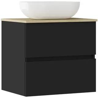 Baikal Duo, Holz Keramik Melamin, 16 mm, Mattschwarz, 60 cm