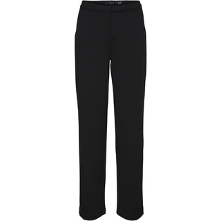 VERO MODA Legere Stoffhose Elegante Damen Stretch Culotte Gerade Business Pants, Farben:Schwarz-2, Größe:M / 34L, Z-Länge:L34