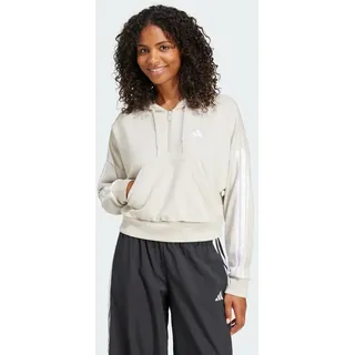 adidas Essentials 3-Streifen French Terry Kapuzenpullover Wonder Alumina / White L