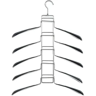 Multiple Platzsparende Kleiderbügel aus Metall - Hemdenbügel - Metallbügel - Mehrfachkleiderbügel - Kleiderschrank Organizer - Kleiderbügel für Schrank - 43 x 58,5 cm, Silber