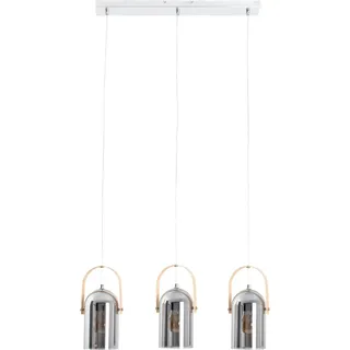 Näve Pendelleuchte Vidrio Silber 141 cm x 11,5 cm 64 cm 3er-Set