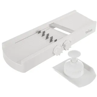 Gemüsehobel mit einstellbarer Dicke und Edelstahlklingen - Weiß