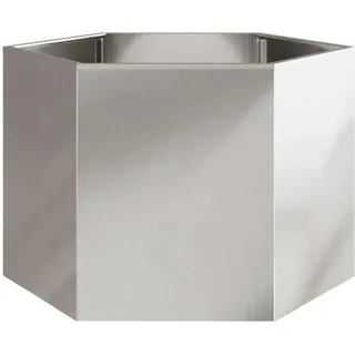 vidaXL Pflanzkübel Sechseckig 69x60x45 Edelstahl