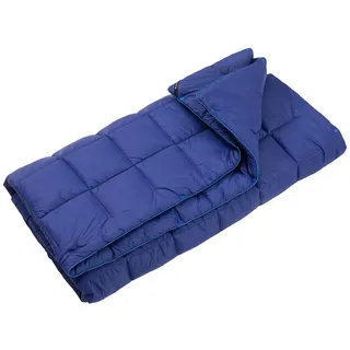 KingCamp Campingdecke, warme multifunktionale kompakte Reisedecke 175×135cm | Outdoor Decke mit Druckknopf, wasserabweisend mit kleinem Packmaß, für Camping, Wandern, Reisen, Picknick und Auto, Blau
