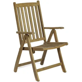Garden Pleasure Gartenstuhl mit Armlehnen 61 x 61 x 103,5 cm natur 1 St.