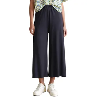 Marc O'Polo Denim Damen Stoffhose mit Gummibund Cropped, Blau (Blue Depths), L