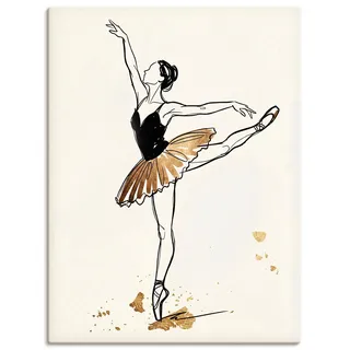 Wandbild OTTO HOME "Ballet II", gold (farbe bild(er): schwarz), B:60cm H:80cm T:2cm, Holz, Leinwand, Bilder, Wandbild, als Poster oder Leinwandbild in versch. Größen