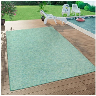 Paco Home Sonset Kurzflorteppich 80 x 150 cm türkis