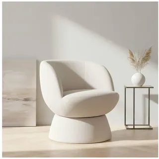 OTTO home Drehsessel ZAZZA Struktur-Bezug 69 x 71 x 70,5 cm Creme drehbar