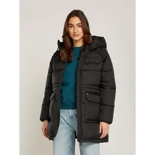 Tommy Hilfiger Tommy Jeans Steppjacke TJW MIDI ASPEN PUFFER mit Logostickerei schwarz L (40)
