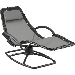 Tectake Toulon Gartenliege 200 x 77 x 83 cm Grau