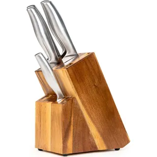 Coninx Holz-Messerblock ohne Messer - Messerhalter von Coninx - Akazienholz Messerblock dunkel - Braun