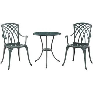 casa.pro Bistro-Set 3-tlg. Dunkelgrau/Grün