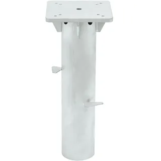 vidaXL Bodenhülse für Sonnenschirm Silbern 16x16x39,5 cm Stahl - Silber
