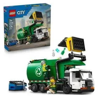 LEGO City Recycling-LKW - Spielzeug Müllwagen mit 2 Minifiguren, Tonnen, Werkzeugen, Kipp- und Sortierfunktion - Geburtstagsgeschenk für Jungen ab 7 Jahren - 60495