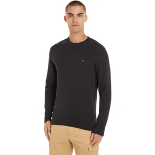 Tommy Hilfiger Herren Pullover Classic Cotton Crew Neck Baumwolle, Schwarz (Black), XL