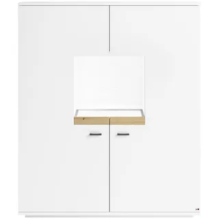 Set One by Musterring Highboard »Lancaster« In 2 Farben erhältlich, Bügelgriff in grau, Breite 120cm, weiß