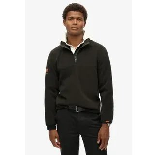 Superdry für Herren. M2014153A Active Half-Zip Fleece-Futter schwarz (S), Lässig, Langarm, Recyceltes Polyester, Nachhaltig