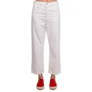 Levi's für Damen. 72693-0076 Ribcage gerade Knöcheljeans weiß (31/29), Lässig, Baumwolle, Denim