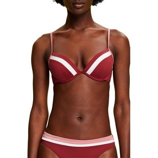 ESPRIT Damen Tayrona Beach Rcs Pad.plunge Bikini, Dark Red, B EU