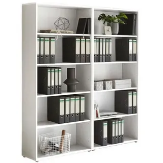 Mid.you Aktenregal , Weiß , Holzwerkstoff , 8 Fächer , 168.8x185.6x33 cm , Made in Germany , erweiterbar, stehend, in verschiedenen Größen erhältlich , Büromöbel, Büroregale, Aktenregale