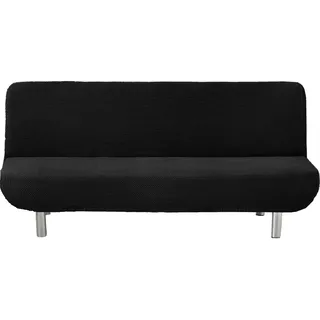 ECOMMERC3 Bi-elastischer Jacquard-Sofabezug für 3-Sitzer-Sofa, klick-Clac, schwarz, atmungsaktiv, vollständiger Schutz und einfache Installation