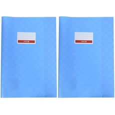 Brunnen 104052434 Hefthülle/Heftumschlag (A4, Folie, mit Namensschild) hellblau (Packung mit 2)